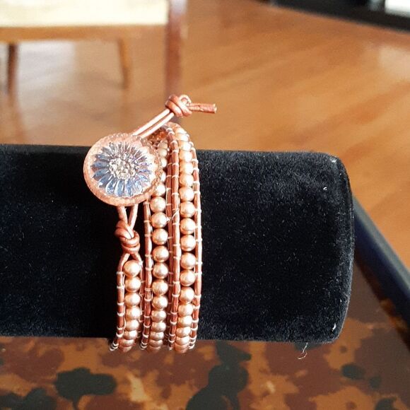 Artisan Leather wrap bracelet  - Picture 1 of 3